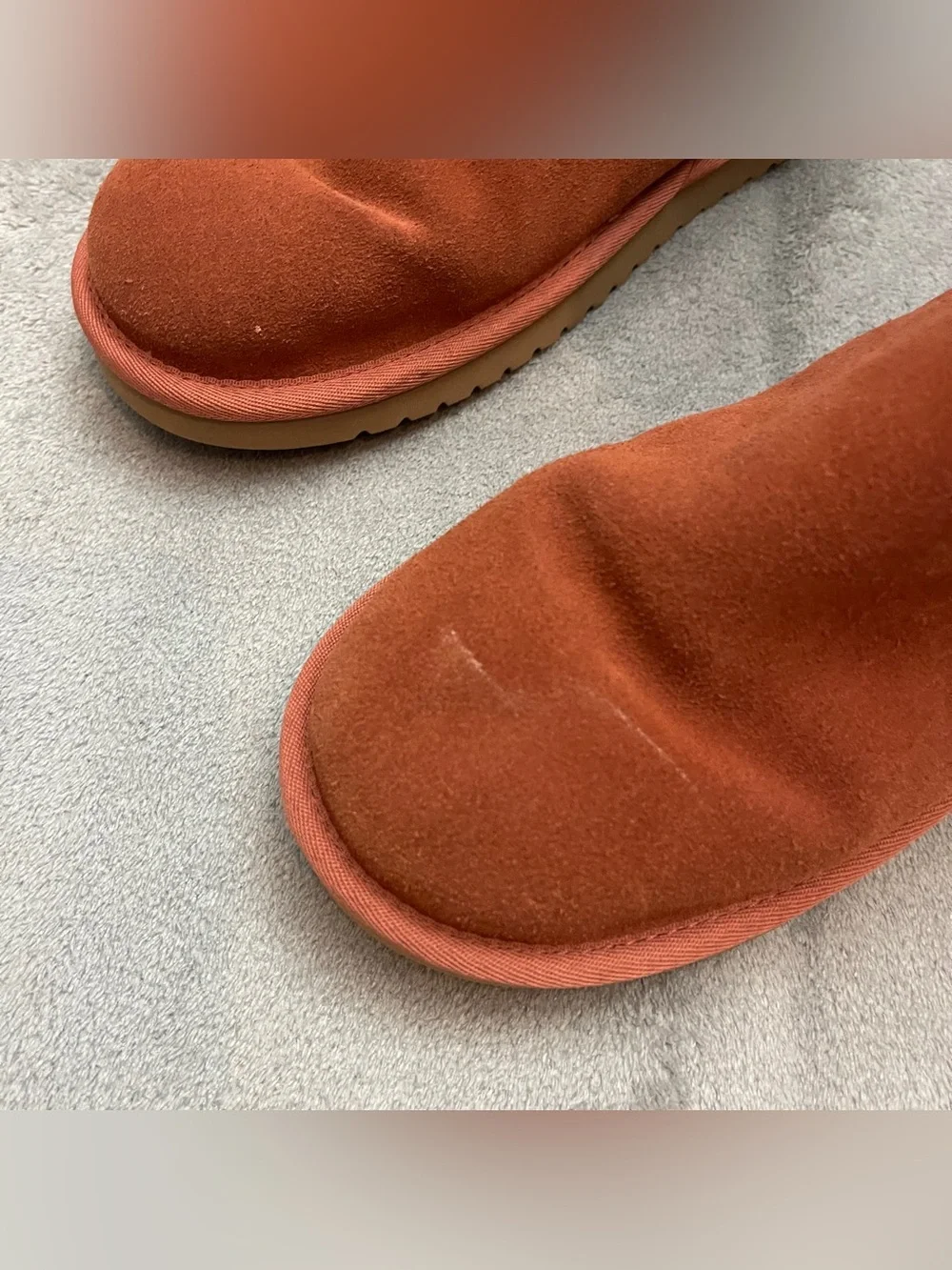 Koolaburra BY Ugg Victoria Short Rust Red Suede Sheepskin Bow Women 10 Boots